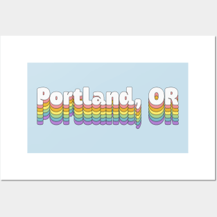 Portland, OR // Retro Typography Design Posters and Art